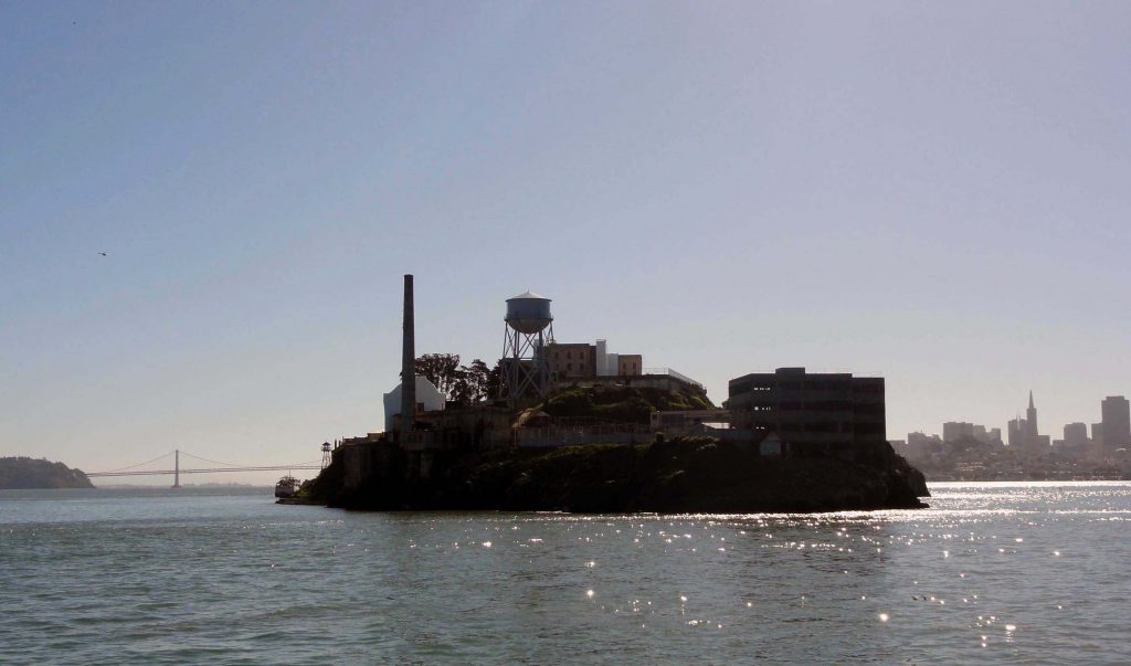 Ile d'Alcatraz connue pour sa prison, dans la baie de San Francisco.